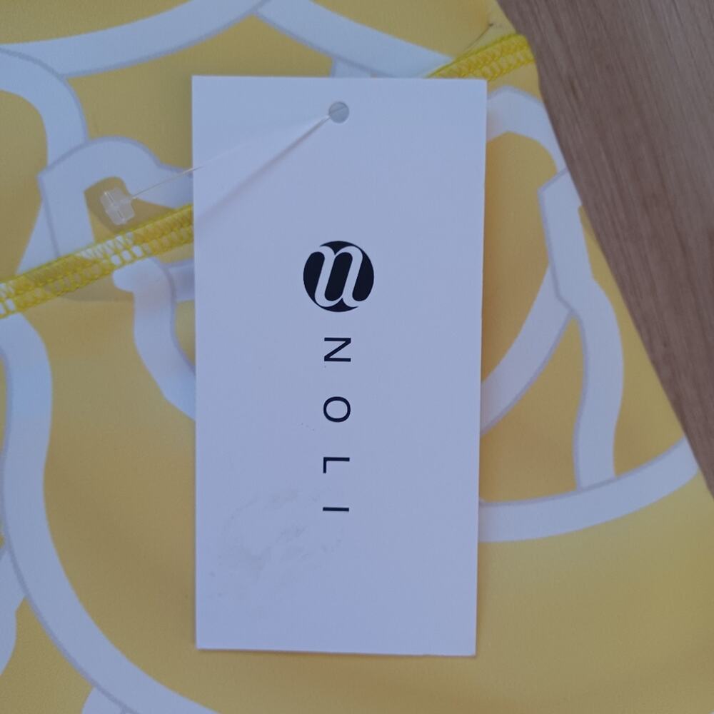 Noli Banana Blondie 7/8 Leggings Bright Yellow White M RARE NWT - Picture 8 of 10